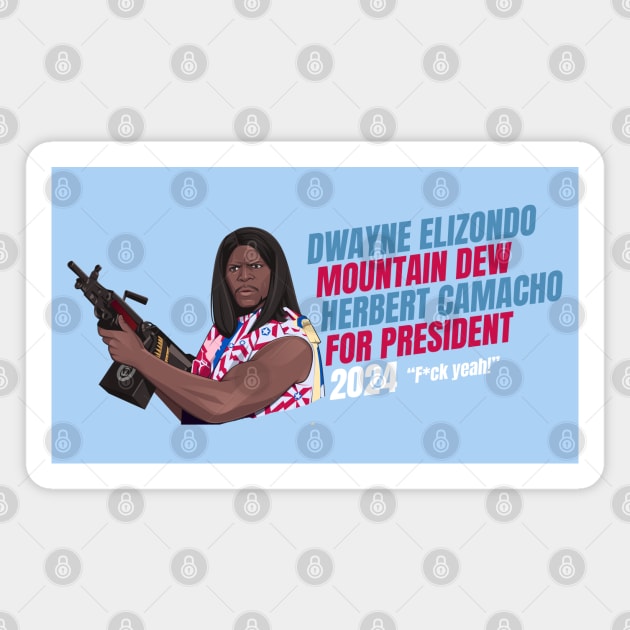 Dwayne Elizondo Mountain Dew Herbert Camacho 2024 - "F*ck yeah!" Magnet by BodinStreet